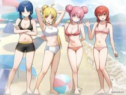 2d 2d_(artwork) 2d_artwork 4girls ahoge alternate_body_type alternate_breast_size alternate_breast_size_(larger) alternative_hairstyle ankles arm_behind_back arm_behind_head arm_under_breasts armpit armpit_crease armpit_peek armpits arms_behind_head arms_crossed arms_crossed_under_breasts arms_under_breasts asian asian_female asian_girl average_breasts bare_armpits bare_arms bare_belly bare_calves bare_chest bare_hands bare_hips bare_knees bare_legs bare_midriff bare_navel bare_shoulders bare_skin bare_thighs bare_toes barefoot beach beach_background beach_ball belly belly_button bikini bikini_bottom bikini_only bikini_top black_bikini black_bikini_bottom black_bikini_top black_swimsuit black_swimwear blank_expression blank_eyes blank_stare blonde blonde-haired_female blonde_female blonde_hair blonde_hair_female blue-eyed_female blue-haired_female blue_eyes blue_hair blue_sky bocchi_the_rock! bored bored_expression braid braided_hair braided_twintails braids breasts calves cleavage clouds coast collarbone crossed_arms day daylight daytime digital digital_art digital_drawing digital_drawing_(artwork) digital_media digital_media_(artwork) double_bun drawing elbows emotionless exposed_armpits exposed_arms exposed_belly exposed_chest exposed_hips exposed_legs exposed_midriff exposed_navel exposed_shoulders exposed_skin exposed_thighs exposed_toes eyebrows_visible_through_hair feet female female_focus female_only fingers full_body gotou_hitori green-eyed_female green_eyes groin guitarist hair_bun hair_clip hair_clips hair_ornament hairclip hairclips hairless_armpits halterneck hand_behind_back hand_behind_head hands_behind_head head_tilt high_resolution high_school_student highres hourglass_figure ijichi_nijika japanese japanese_female japanese_girl kessoku_band kita_ikuyo knees knees_together knees_together_feet_apart large_breasts lean_figure legs legs_closed legs_together legs_together_feet_apart long_hair looking_at_viewer medium_breasts midriff mole mole_under_eye multiple_females multiple_girls narrow_waist navel nervous nervous_expression nervous_face nervous_female neutral_expression no_shoes ocean one_side_up open_mouth open_mouth_smile orange-eyed_female orange_eyes outdoor outdoor_nudity outdoors outside parted_lips petite petite_body petite_breasts petite_female petite_girl petite_tits pink-haired_female pink_bikini pink_bikini_bottom pink_bikini_top pink_hair pink_swimsuit pink_swimwear ponytail presenting_armpit red-haired_female red_bikini red_bikini_bottom red_bikini_top red_hair red_swimsuit red_swimwear ryuhirohumi sand school_girl sea seaside shaved_armpits shoulders shy shy_expression shy_female shy_girl side_ponytail sidelocks sky slender_body slender_waist slim_female slim_waist small_boobs small_breasts small_tits standing string_bikini swimsuit swimwear teen_girl teenage_girl teenager thighs thighs_together tied_hair tilted_head tiny_breasts tiny_tits toes tongue twin_braids twin_buns twintails twintails_(hairstyle) upper_teeth water waving waving_at_viewer waving_hand white_bikini white_bikini_bottom white_bikini_top white_swimsuit white_swimwear wide_hips yamada_ryou yellow-haired_female yellow_hair young_female young_woman