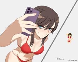 1girls 2d 2d_(artwork) 2d_artwork average_breasts bare_armpits bare_arms bare_belly bare_chest bare_hands bare_hips bare_midriff bare_navel bare_shoulders bare_skin belly belly_button bikini bikini_bottom bikini_only bikini_top blue-eyed_female blue_eyes breasts brown-haired_female brown_hair collarbone curvaceous curvaceous_body curvaceous_female curvaceous_figure curvaceous_hips curvy curvy_body curvy_female curvy_figure curvy_hips digital digital_art digital_drawing digital_drawing_(artwork) digital_media digital_media_(artwork) drawing exposed_armpits exposed_arms exposed_belly exposed_chest exposed_hips exposed_midriff exposed_navel exposed_shoulders exposed_skin female female_focus female_only fingernails fingers hair_between_eyes halterneck head_tilt high_resolution highres hourglass_figure inguinal_crease inguinal_ligament l1amanade lean_figure long_hair looking_at_viewer looking_up looking_up_at_viewer medium_breasts midriff mirror_selfie narrow_waist navel posing posing_for_picture posing_naked posing_nude red_bikini red_bikini_bottom red_bikini_top red_swimsuit red_swimwear selfie selfie_pose shoulders sidelocks simple_background slender_body slender_waist slim_female slim_waist solo standing string_bikini swimsuit swimwear taking_selfie tilted_head upper_body voluptuous voluptuous_body voluptuous_female voluptuous_figure voluptuous_woman white_background wide_hips