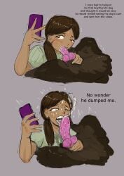 2d big_penis blowjob brown_hair canine canine_on_human canine_penis cheating cheating_girlfriend cheek_bulge clothing cock_worship cucked_by_beast cuckold cuckolding domestic_dog fellatio female_human/male_feral female_on_feral feral feral_on_female feral_on_human feral_penetrating feral_penetrating_human filming human_female human_on_feral human_penetrated interspecies knot netorare ntr oral original original_character pogdorn recording selfie text zoophilia