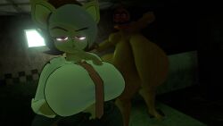 3d big_ass big_breasts bimbo five_nights_at_freddy's hyper_ass hyper_breasts kamila_(mega2109) looking_at_viewer original_character self_upload vrchat vrchat_avatar withered_chica