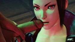 1girls 3d animated black_hair breasts capcom cleavage closed_eyes clothing cum cum_in_mouth cum_inside deepthroat fellatio female irrumatio juri_han large_breasts male no_sound open_mouth oral penis source_filmmaker street_fighter street_fighter_v thenightwanderer video