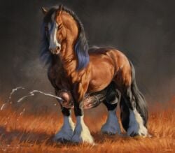 absurd_res animal_genitalia animal_penis balls belly_slapping_masturbation big_balls big_penis bodily_fluids cum draft_horse ejaculation equid equine equine_genitalia equine_penis facial_piercing feral flared_penis genital_fluids genitals hi_res hooves horse huge_filesize huge_penis male mammal masturbation medial_ring nose_piercing nose_ring penis piercing ring_piercing scarlanya solo unguligrade vein veiny_penis