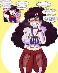 ass big_ass big_breasts bimbofication bishoujo_senshi_sailor_moon breasts coupytf english_text female huge_ass huge_breasts nerd nerdification nerdy_female rei_hino sailor_mars speech_bubble tagme text thought_bubble transformation