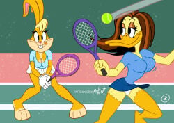 anthro comic female furry lola_bunny looney_tunes misterkrait mrkrait no_humans not_porn tennis the_looney_tunes_show tina_russo