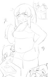 b45ui blushing bra bulging_belly eating exposed_belly nimo nimo22 thick_thighs thin_to_fat underwear weight_gain