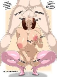 big_breasts boku_no_hero_academia couple deepthroat deepthroat_no_hands dilane93 fingering fingering_pussy fingering_self grabbing grabbing_own_breast groping groping_breasts high_heels huge_breasts izuku_midoriya izuocha legs_open masturbating masturbating_during_fellatio masturbation midoriya_izuku my_hero_academia ochaco_uraraka pussy_juice squatting thick thick_legs thick_thighs thighhighs uraraka_ochako wet_pussy
