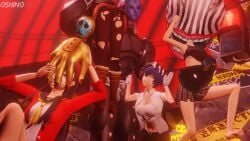 3d amagi_yukiko blender damsel_in_distress kujikawa_rise licking monster oshino3d persona persona_4 satonaka_chie shadow shirogane_naoto tagme