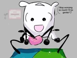 bfdi book_(bfdi) kneeling nervous object_shows objectified pillow_(bfdi) spread_legs strap-on tentacle tentacle_dildo tpot