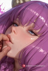 1girl 1girls ai_generated aura_(sousou_no_frieren) beautiful blush booty busty close-up curvy cute erotic fanart female finger_sucking fit fit_body fit_female high_quality highres horny hot hourglass_figure long_eyelashes naked navel nude parted_lips patreon pink_eyes pink_hair portrait puffy_lips puffy_nipples round_ass round_breasts round_butt saliva saliva_drip saliva_string sexy slim_waist sousou_no_frieren stomach sucking sucking_fingers thick thick_ass thick_legs thick_thighs waifu wet wet_body wide_hips