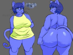 1girl 1girls :3 anthro anthro_only anthrofied ass ass_focus ass_up big_ass big_breasts big_butt blue_body blue_eyes blue_skin blueberry breasts bubble_ass bubble_butt butt butt_focus cat cat_ears cat_girl cat_tail chubby chubby_anthro chubby_female completely_naked completely_naked_anthro completely_naked_female completely_nude completely_nude_anthro completely_nude_female dumptruck_ass dumptruck_butt english_text fat_ass fat_butt felid feline felis female female_focus female_only freckles freckles_on_face freckles_on_shoulders half-closed_eyes hand_behind_back hand_on_ass huge_ass huge_butt looking_at_viewer looking_back looking_back_at_viewer massive_ass massive_butt naked naked_anthro naked_female nude nude_anthro nude_female oiled oiled_ass oiled_butt oiled_skin presenting presenting_ass presenting_butt ribznsfw smile smiling smiling_at_viewer smirk smirking smirking_at_viewer solo solo_anthro solo_female solo_focus text thick_ass thick_butt thick_thighs vest