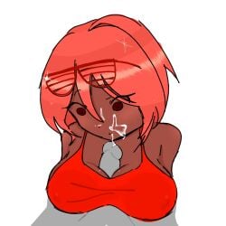 anonymous_male bfdi bfdia bfdie big_breasts big_nipples boobjob boobs breasts clothing cock cum cum_drip cum_in_mouth cum_on_body cum_on_breasts cum_on_face curvy dark-skinned_female dark_skin dick female_focus jnj large_breasts leaking_cum leaking_precum nipple_bulge nipples nipples_visible_through_clothing object_show object_shows osc penis penis_between_breasts red_eyes red_hair ruby_(bfdi) titfuck titjob tits titties tpot
