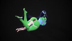 3d 3d_(artwork) alternate_body_type armwear barefoot big_ass big_breasts big_butt black_hair curvy curvy_figure danny_phantom desiree elevenendless endlessillusion feet ghost ghost_girl green_body green_skin headwear nickelodeon voluptuous