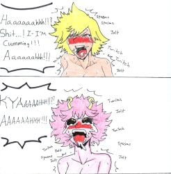 ahe_gao ashido_mina bakugou_mitsuki female mina_ashido mitsuki_bakugou my_hero_academia orgasm_face
