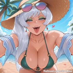 1girl 1girls ai_generated bikini breasts breasts, camel_toe cameltoe cleavage clothed clothed_female curvy curvy_figure evekiss female female_focus female_only focus fully_clothed large_breasts nipples nipples_covered nipples_visible_through_clothing open_mouth pussy sfw solo solo_female solo_focus teeth thick_thighs thighs tight_clothes tight_clothing uncensored weiss_schnee wide_hips
