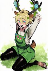 1boy ai_generated deer femboy gardener gay kortai novelai only_male original_character tagme
