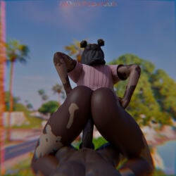 3d 3d_(artwork) 3d_model 3d_render big_ass big_booty big_booty_(female) big_dick black_on_black blender blender3d blender_(software) dark-skinned_female dark-skinned_male dark_skin darkprimordials epic_games fortnite fortnite:_battle_royale intraracial joy_(fortnite) reverse_cowgirl_position video_games