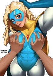 blonde_blazer dispatch_(game) pov_hands strstyler touching_breasts