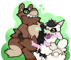 anthro caprine ear_piercing equine furry gail horse licking male mammal piercing sheep sheep_(artist) tongue tongue_out yaoi