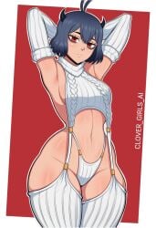 afrobull_(style) ai ai-created ai_art ai_assisted ai_generated big_ass big_breasts black_clover clover_girls_ai secre_swallowtail