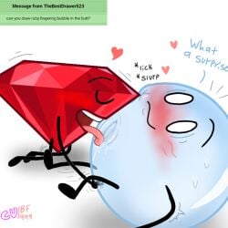battle_for_dream_island battle_for_dream_island_again bfb bfdi bfdia bubble_(bfdi) cunnilingus fingering licking_pussy object_shows pussy ruby_(bfdi)