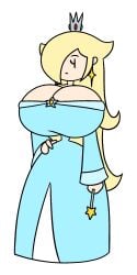 1girls 2026 barely_contained barely_contained_breasts big_breasts black_eyes blonde_hair breasts crown dress ear_piercing earrings eyelashes gigantic_breasts gold500050 hand_on_hip huge_breasts large_breasts long_hair mario_(series) massive_breasts one_eye_covered one_eye_obstructed pale-skinned_female pale_skin princess_rosalina solo solo_female solo_focus super_mario_bros. super_mario_galaxy terminalmontage wand white_skin white_skinned_female yellow_body yellow_hair