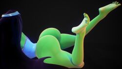 3d 3d_(artwork) alternate_body_type armwear barefoot big_ass big_breasts big_butt black_hair curvy curvy_figure danny_phantom desiree elevenendless endlessillusion feet ghost ghost_girl green_body green_skin headwear nickelodeon voluptuous