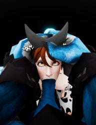1boy 1girls 3d ahegao animal_genitalia armwear big_balls big_breasts biting black_lipstick blinking bull collar cow_ears cow_girl cow_horns cow_print deepthroat dota dota_2 grabbing_balls grabbing_head horn horny horny_female horsecock itlaasar large_penis licking_penis looking_at_viewer makeup male/female marci marci_(dota) monster naughty_face on_knees one_eye_closed oral oral_sex pov pov_eye_contact simple_background smile spirit_breaker_(barathrum) stockings sucking sucking_penis throat_fuck two_fingers_up valve