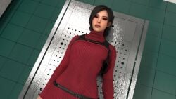 3d 3d_render ada_wong closed_eyes corpse daz_studio dead_female dress female high_heels limp morgue resident_evil ryona short_hair starry_solace thigh_boots