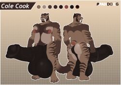 animal_genitalia animal_penis anthro anus balls beard big_balls big_nipples big_penis bodily_fluids body_hair butt butt_tattoo chest_hair chest_tuft claws cougar equine_genitalia equine_penis facial_hair fangs felid feline fluffy fluffy_tail genitals happy_trail hi_res huge_balls huge_penis hybrid hyper hyper_balls hyper_genitalia hyper_penis long_tail looking_at_viewer looking_back looking_back_at_viewer male mammal medial_ring model_sheet musclegut muscular muscular_male nipples overweight overweight_male pecs penis ppandogg prehistoric_species puffy_anus rear_view saber-toothed_tiger sabertooth_(anatomy) saggy_balls smile solo standing stripes sweat sweaty_balls sweaty_genitalia tail tattoo teeth tuft vein veiny_penis