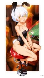 1girls 2d 2d_(artwork) 2d_artwork average_breasts bare_arms bare_calves bare_chest bare_hands bare_hips bare_knees bare_legs bare_shoulders bare_skin bare_thighs black_bunny_ears black_bunnysuit black_footwear black_hairband black_high_heels black_leotard black_shoes black_topwear breasts bunny_costume bunny_ears bunny_tail bunnygirl bunnygirl_outfit bunnysuit calves cleavage collarbone digital digital_art digital_drawing digital_drawing_(artwork) digital_media digital_media_(artwork) drawing eltir exposed_arms exposed_chest exposed_hips exposed_legs exposed_shoulders exposed_skin exposed_thighs eyebrows_visible_through_hair female female_focus female_only footwear full_body hair_between_eyes high_heels high_resolution highres indoor indoors knees lean_figure legs leotard looking_at_viewer medium_breasts narrow_waist oc original original_art original_artwork original_character shoes short_hair shoulders sitting slender_body slender_waist slim_female slim_waist solo stool thighs tongue tongue_out topwear white-haired_female white_hair yellow-eyed_female yellow_eyes