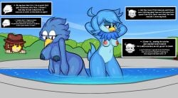 2girls areolae avian avian_humanoid beak berdly's_mom berdlys_mom bird bird_girl boobs breasts clover_(undertale_yellow) deltarune female furry furry_female martlet_(undertale_yellow) naked naked_female nipples nude nude_female pussy raiderwolf tagme tits undertale_yellow vagina
