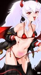 1girls bare_belly bare_chest bare_hands bare_hips bare_midriff bare_navel bare_shoulders bare_skin bare_thighs belly belly_button bikini bikini_bottom bikini_top black_background black_coat black_jacket black_skirt breasts coat collarbone digital digital_art digital_drawing digital_drawing_(artwork) digital_media digital_media_(artwork) drawing eltir exposed exposed_belly exposed_chest exposed_hips exposed_midriff exposed_navel exposed_shoulders exposed_skin exposed_thighs eyebrows_visible_through_hair female female_focus female_only fingers grim_aloe groin hair_between_eyes half_naked half_nude halterneck high_resolution highres horn horns inguinal_crease inguinal_ligament jacket lean_figure long_hair looking_at_viewer micro_bikini midriff naked naked_female naked_woman narrow_waist navel nude nude_female nudity open_coat open_jacket open_mouth open_mouth_smile parted_lips partially_undressed petite petite_body petite_breasts petite_female petite_girl petite_tits pubic_tattoo quiz_magic_academy red-eyed_female red_bikini red_bikini_bottom red_bikini_top red_eyes red_horn red_horns red_micro_bikini red_string_bikini red_swimsuit red_swimwear removing_bikini semi_nude shoulders simple_background skimpy_bikini skindentation skirt slender_body slender_waist slim_female slim_waist small_bikini small_boobs small_breasts small_tits smile smiley_face smiling smiling_at_viewer solo standing string_bikini swimsuit swimwear tattoo thigh_gap thighs thong_bikini tied_hair tiny_breasts tiny_tits tongue tongue_out tramp_stamp twintails twintails_(hairstyle) upper_body upper_teeth very_long_hair very_long_hair_female white-haired_female white_hair