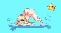 1girls 1other 2024 2d 2d_(artwork) 2d_animation alternate_version_available ambiguous_gender animated ass ass_clap ass_clapping ass_jiggle ass_shake ass_shaking ass_up barefoot big big_butt blonde_hair blue_background blue_eyes bouncing_ass butt_clap butt_clapping butt_jiggle butt_shake butt_shaking clapping_ass clapping_buttocks clapping_cheeks completely_nude completely_nude_female crown crown_only curvy curvy_female fat_ass feet female female_focus female_only flexible flexible_female floating full_body fully_naked fully_nude hair_over_one_eye huge_ass huge_butt jack-o'_pose jack-o_pose jackochallenge jiggling_ass jiggling_butt large_ass large_butt long_hair loop looping_animation luma mario_(series) naked naked_female nintendo noscium nude nude_female pixel_animation pixel_art pixelated princess_rosalina shaking_ass shaking_butt simple_background smiling_at_viewer solo solo_female sound split split_form splits splits_position standing standing_position standing_split star super_mario_galaxy tagme thick_ass thick_butt thick_thighs toes top-down_bottom-up twerk twerking video voluptuous voluptuous_female