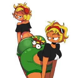 3girls ass breasts bubble_ass bubble_butt cheesyboy888 crushed crushed_by_ass fat_ass female huge_ass pinned pinned_by_butt plant_girl plants_vs._zombies plants_vs_zombies popcap_games sandwiched smush smushed solar_flare_(peargor) solar_flare_(pvz) sunflower_(pvz) wide_hips