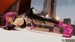3d athletic athletic_female busty capcom dawdle3d female female_focus female_only french french_female hourglass_figure jack-o_pose manon_legrand pink_hair pose posing street_fighter street_fighter_6 tagme wide_hips