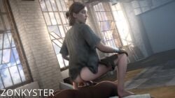 1boy 1girls 3d animated ass ass_focus bottomless bottomless_female bouncing_ass bouncing_butt bubble_ass bubble_butt clapping_cheeks cowgirl_position dark-skinned_male ellie_(the_last_of_us) ellie_williams female female_focus female_on_top female_penetrated jiggling_ass light_skin male naughty_dog penetration penis riding riding_penis sex sound sound_effects tagme the_last_of_us the_last_of_us_2 tied_hair vaginal_penetration video zonkyster