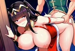 ai_generated cum faceless_male fire_emblem pulling_arm standing_doggy_style tharja_(fire_emblem)