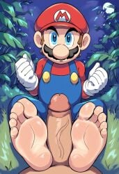ai_generated barefoot feet foot_fetish foot_play footjob gay human mario mario_(series) nintendo pov soles uncensored