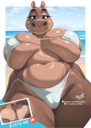 bikini dreamworks gloria_the_hippopotamus hippopotamus madagascar_(series) reactchips tagme white_bikini