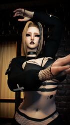 1girls 3d 4k areolae balcony big_breasts black_hair black_lipstick black_makeup blacked blonde_hair breasts brown_eyes collar crashbanditkut eyeshadow female female_focus fishnets goth goth_girl gothic_girl hair hi_res high_resolution highres light-skinned_female light_hair light_skin lips looking_at_viewer makeup medium_hair multicolored_hair nail_polish nails naruto naruto_(series) naruto_shippuden navel navel_piercing nipples piercing qos qos_tattoo queen_of_spades queen_of_spades_symbol queen_of_spades_tattoo ring solo spade_tattoo spiky_collar tattoo tattoos tsunade virt-a-mate virtamate