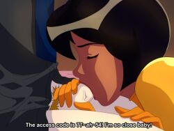 alex_(totally_spies) black_hair closed_eyes dark_skin dark_skinned_male fellatio female oral patreon_username straight subtitled totally_spies watermark