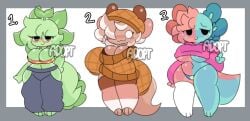 2d amphibian axolotl axolotl_girl cute female shortstack sleepysous tagme