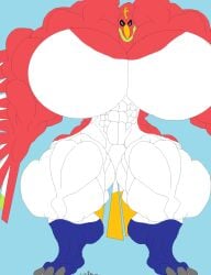 abs biceps breasts female ho-oh inflamusgrow muscles muscular muscular_arms muscular_female muscular_legs muscular_thighs pokemon pokemon_(species)