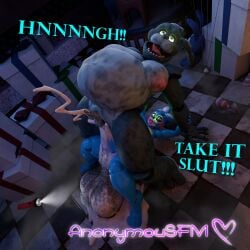 1:1 3d_(artwork) absurd_res anal anal_sex animal_genitalia animal_penis animatronic anonymousfm anthro ball_size_difference balls belly big_balls big_belly big_penis bodily_fluids cum cum_inside digital_media_(artwork) duo english_text equine_genitalia equine_penis erection excessive_cum excessive_genital_fluids five_nights_at_freddy's five_nights_at_freddy's_2 genital_fluids genitals hi_res huge_balls huge_cock humanoid_genitalia humanoid_penis hyper hyper_balls hyper_genitalia hyper_penis inflation inflation lagomorph leporid machine male male/male male_penetrated male_penetrating mammal moobs nipples nude open_mouth overweight overweight_male penetration penis penis_size_difference pubes rabbit robot scott_cawthon scottgames sex size_difference smile teeth text tongue
