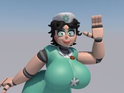 1girls 3d 3d_(artwork) 3d_model 3d_render animatronic animatronic_female clothed clothing five_nights_at_freddy's five_nights_at_freddy's:_secret_of_the_mimic fnaf looking_at_viewer nightbotgrey nurse nurse_cap nurse_clothing nurse_dollie_(fnaf) nurse_hat nurse_uniform robot robot_girl
