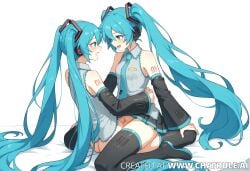 1female ai ai_generate blue_eyes blue_hair female female futanari hatsune_miku hentai riding riding_penis sex
