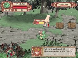 1boy ^^^ animated boots braid breasts cg closed_eyes dress female forest gameplay_mechanics goblin goblin_male goblin_walker health_bar horns interspecies large_breasts monster monster_rape nature nipples official_art on_ground open_mouth orc outdoors pink_hair pointy_ears rape scenery sex sitting sound straddling straight tagme twin_braids video