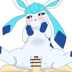 1:1 1boy 1girls 4_toes ass_up balls blue_eyes blue_fur blush canid canine censor_bar censored censored_penis censored_pussy clitoris digital_media_(artwork) duo eeveelution feet_out_of_frame female female_focus feral furry genitals glaceon gloves_(marking) hi_res human human_on_feral interspecies light-skinned_male looking_at_viewer lying male male/female mammal nintendo nude_male on_back open_mouth penetration penis pink_pussy pokemon pokemon_(species) pokephilia pussy sex shiny_glaceon shiny_pokemon simple_background spread_legs sweat tagme testicles vaginal_penetration video_games white_background