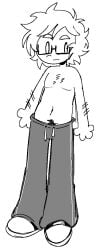 1boy breasts clothing male pectorals