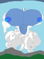 abs biceps breasts female inflamusgrow lugia muscles muscular muscular_arms muscular_female muscular_legs muscular_thighs pecs pokemon